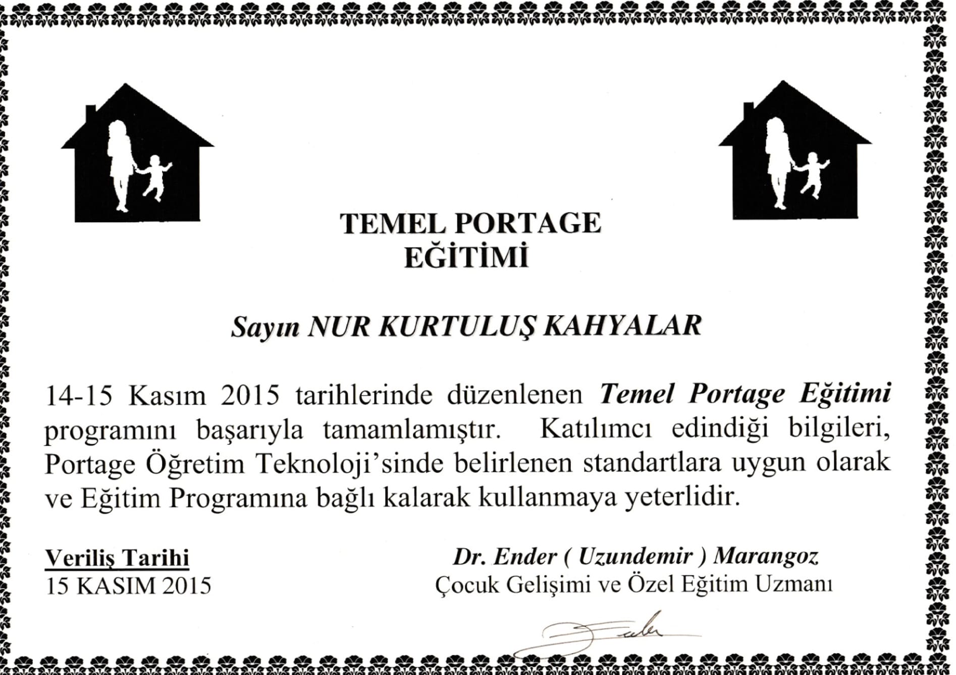 Temel Portage Eğitimi