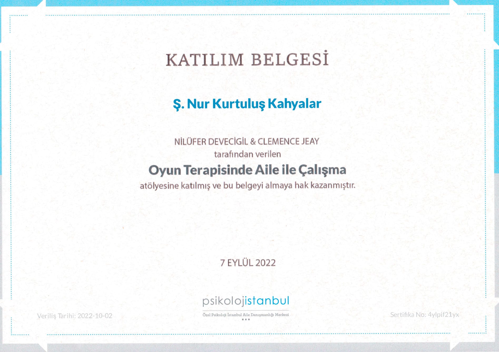 Oyun Terapisinde Aile ile Çalışma