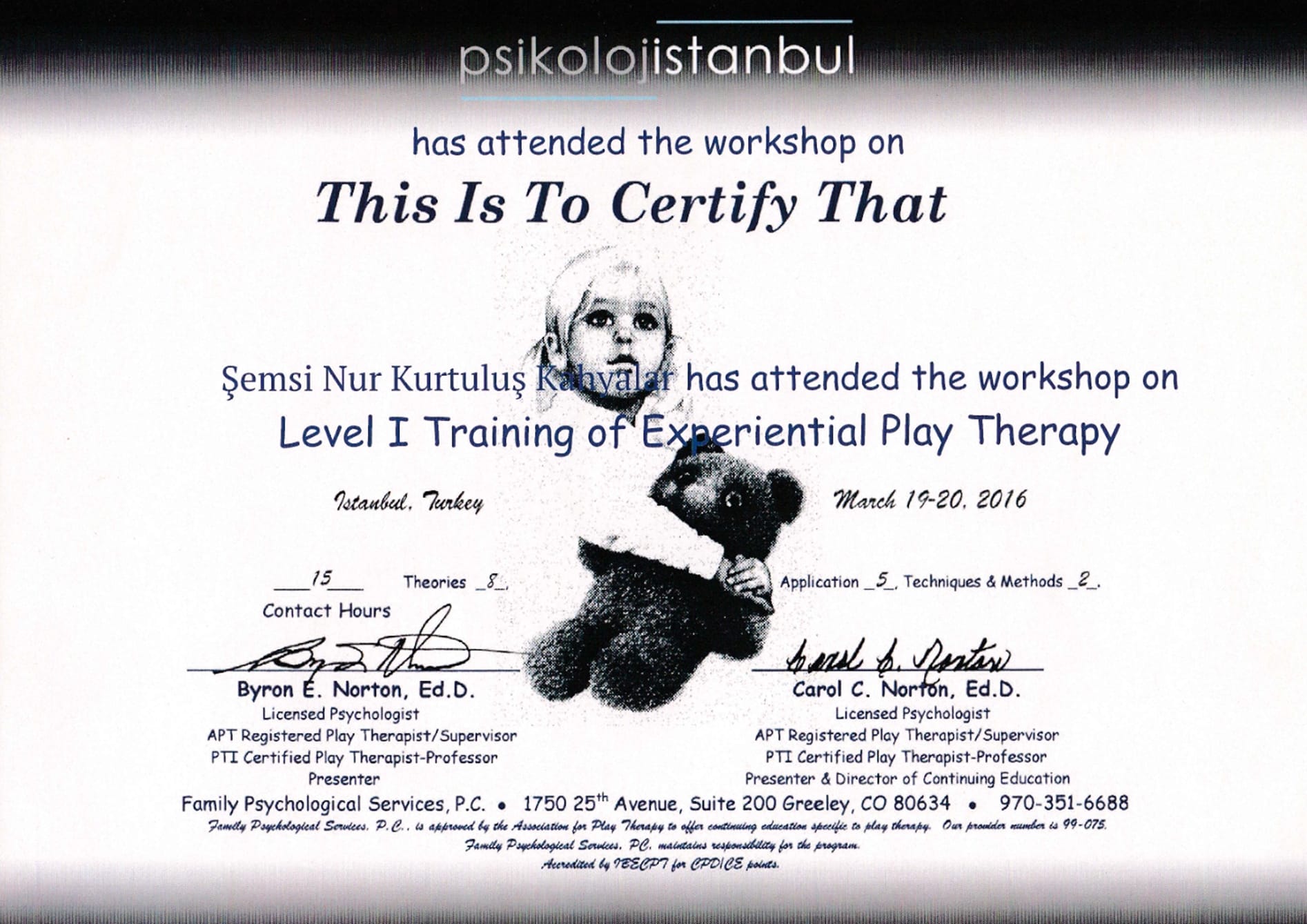 Theraplay Level 2 Sertifikası
